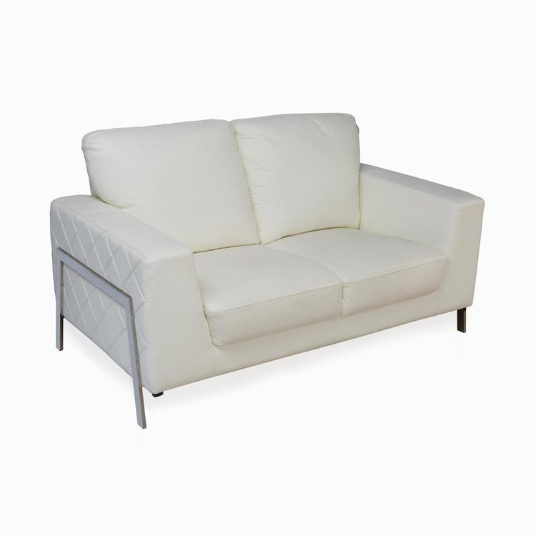 Urbana Faux Leather 2-Seater Sofa - White