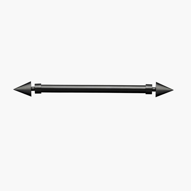 DECO WORLD Fashion Fashion Black Iron Curtain Rod With Brackets