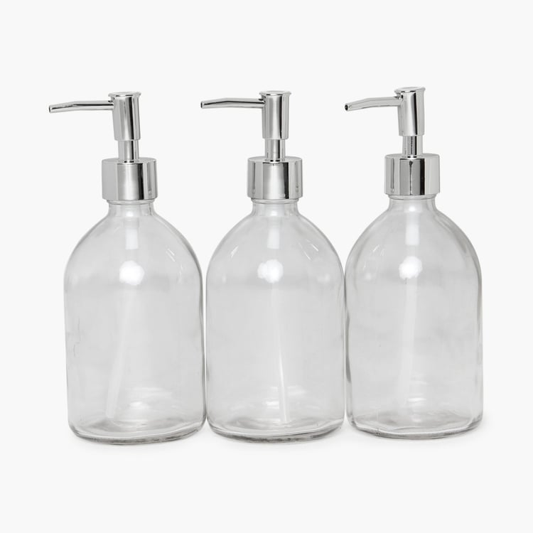 Glass Soap Dispenser - Set Of 3