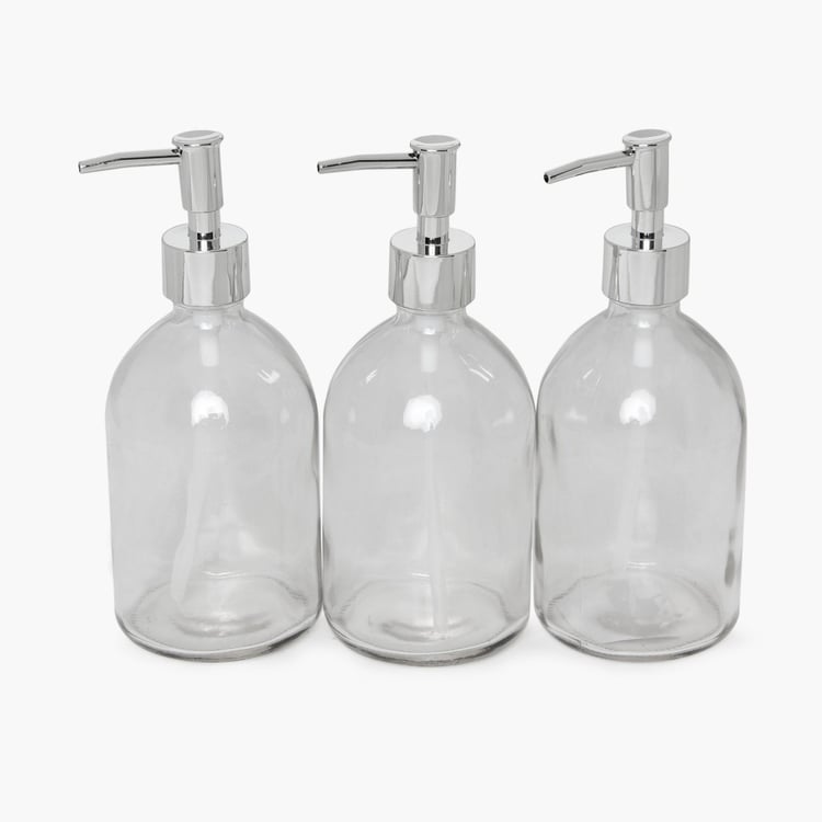 Glass Soap Dispenser - Set Of 3