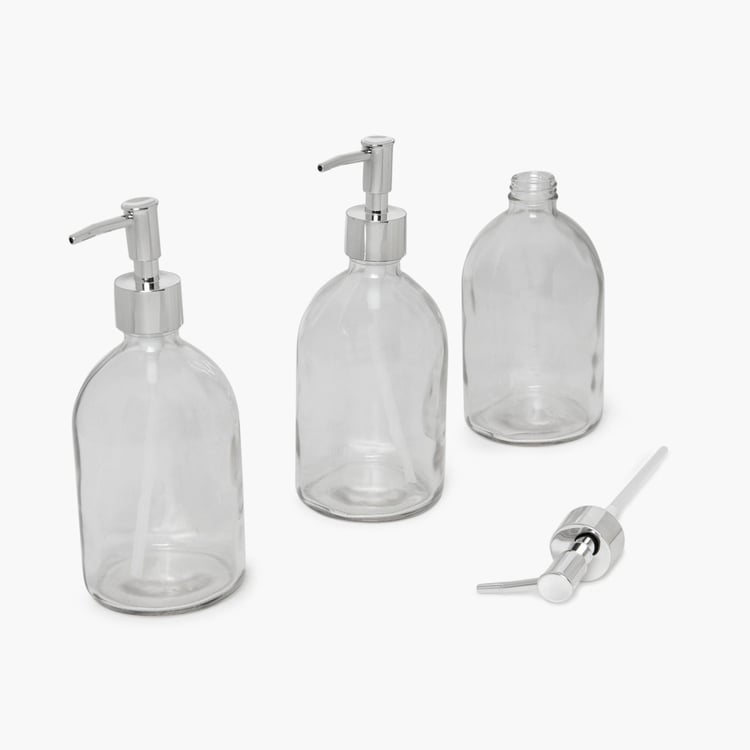 Glass Soap Dispenser - Set Of 3