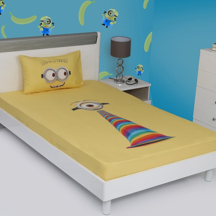 SPACES Minions Single Bedsheet Set- 2 Pcs.