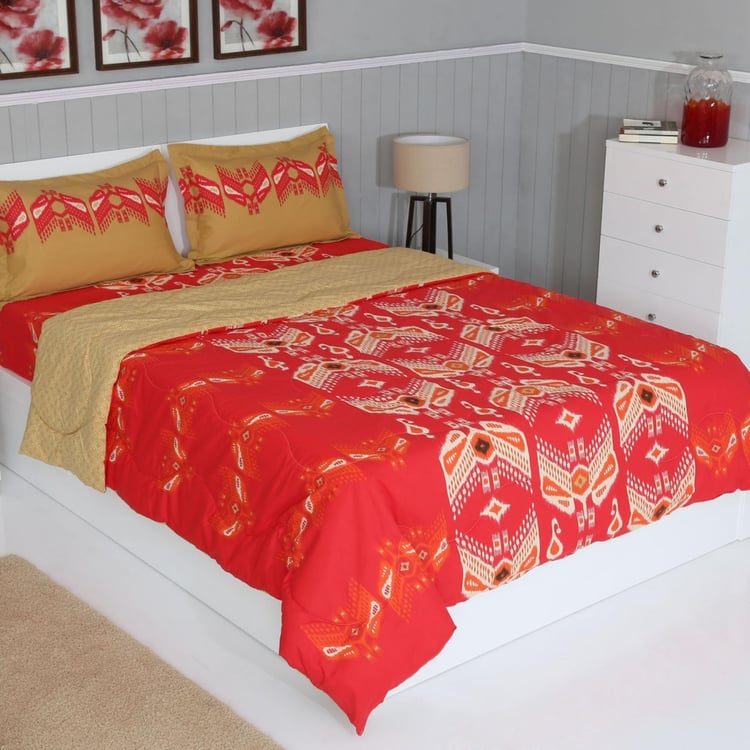 PORTICO Printed Bedding Set with Comforter - 4 Pcs
