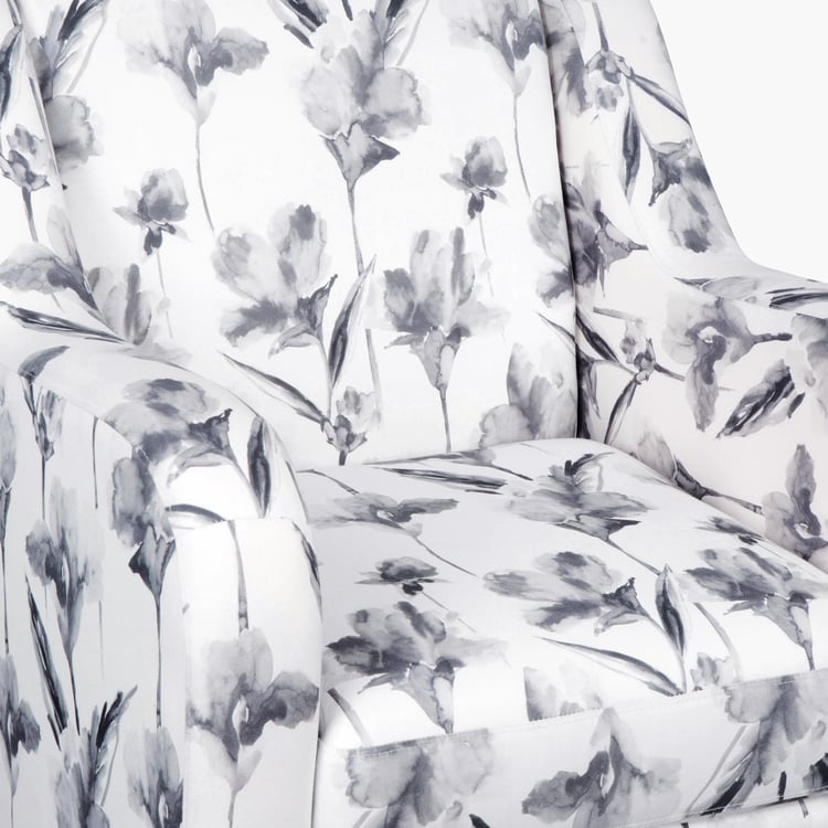 Ivory Fabric 1-Seater Sofa - Grey