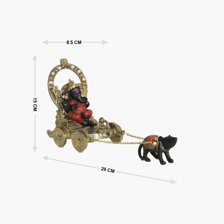 Galaxy Mystic Chariot Ganesha Figurine