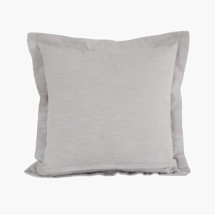 MASPAR Emmie White Solid Cotton Cushion Cover - 40x40cm