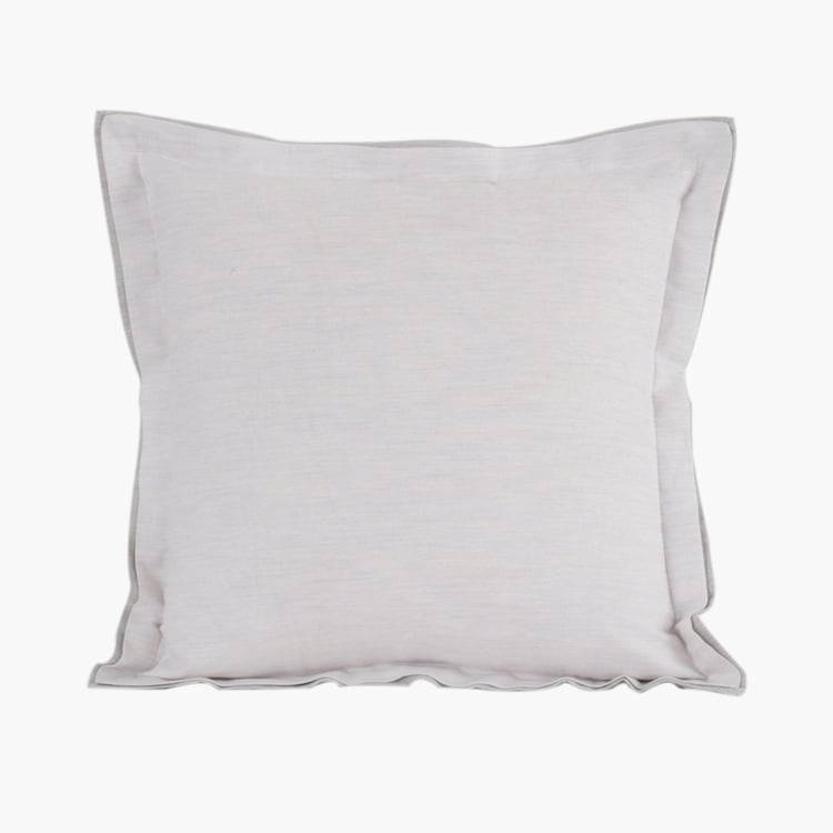 MASPAR Emmie White Solid Cotton Cushion Cover - 40x40cm