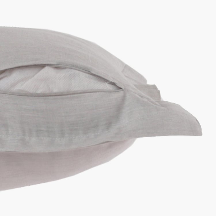 MASPAR Emmie White Solid Cotton Cushion Cover - 40x40cm