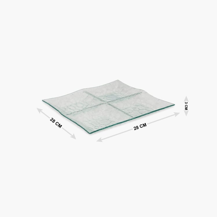 Vienna Four Part Glass Serving Tray