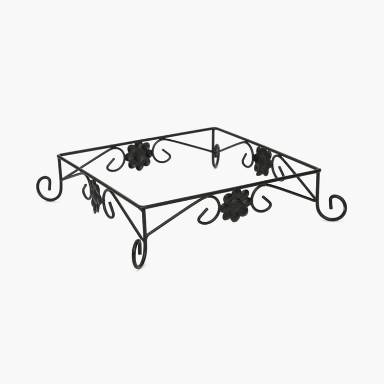 Vienna Glass Serving Tray Set with Stand- 8 Pcs.