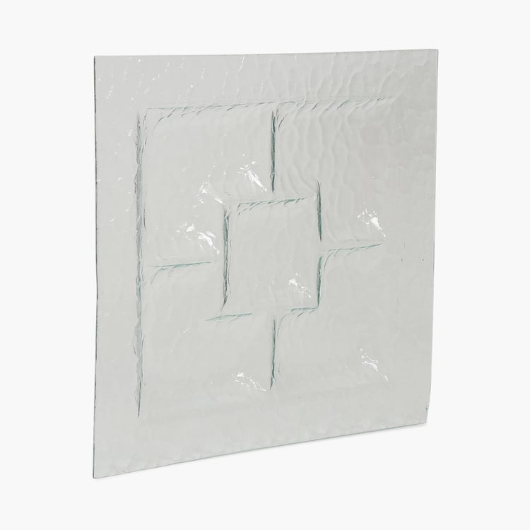 Vienna Glass Serving Tray Set with Stand- 8 Pcs.