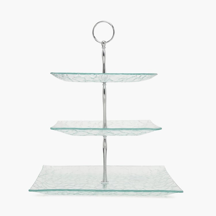 Vienna 3 Tier Glass Serving Tray