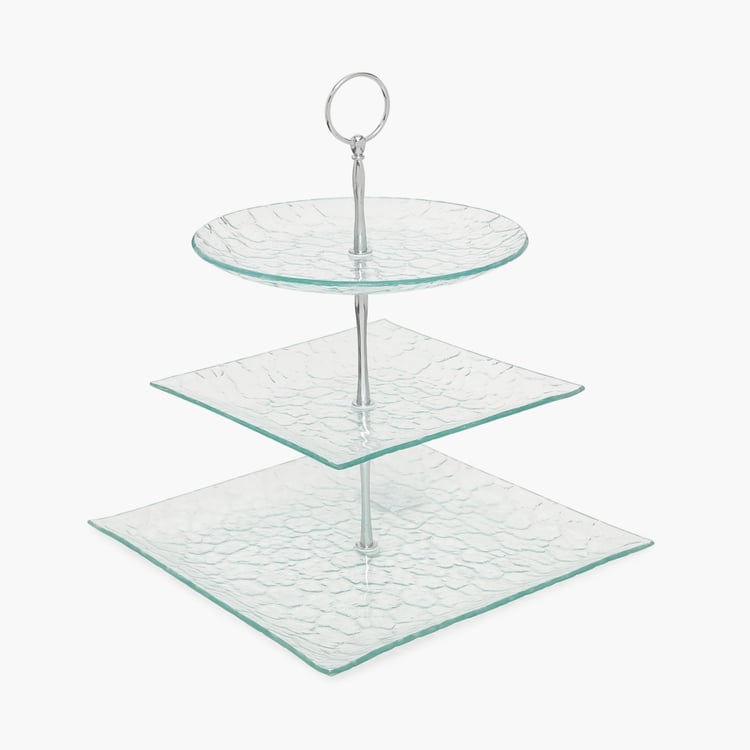 Vienna 3 Tier Glass Serving Tray