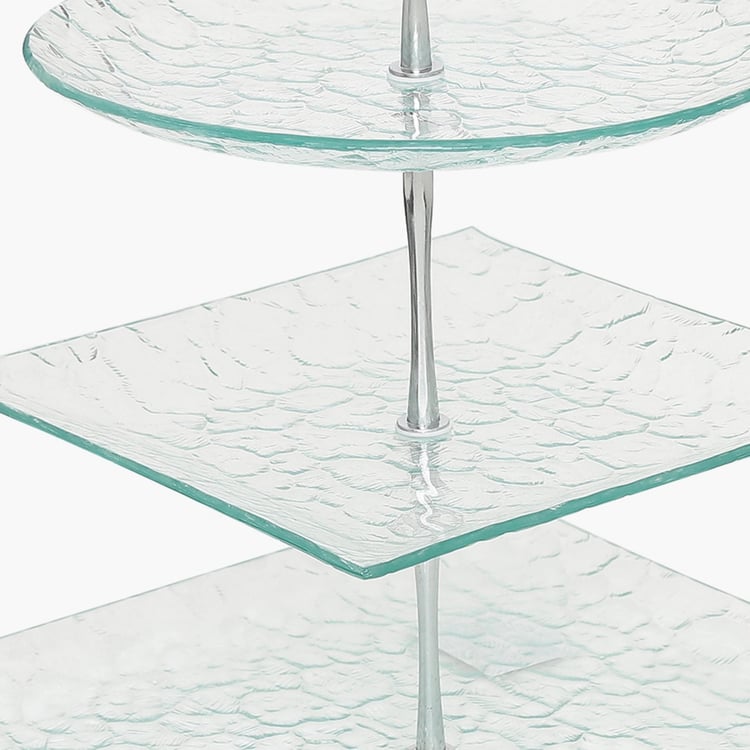 Vienna 3 Tier Glass Serving Tray