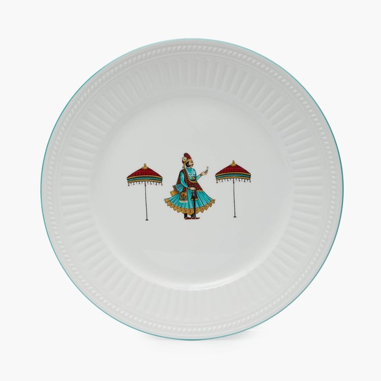 Buy Altius-Regal Printed Bone China Crockery Set- 4 Dinner Plates + 4 ...