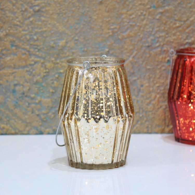 Serena-Shine Metallic Jar with String Light