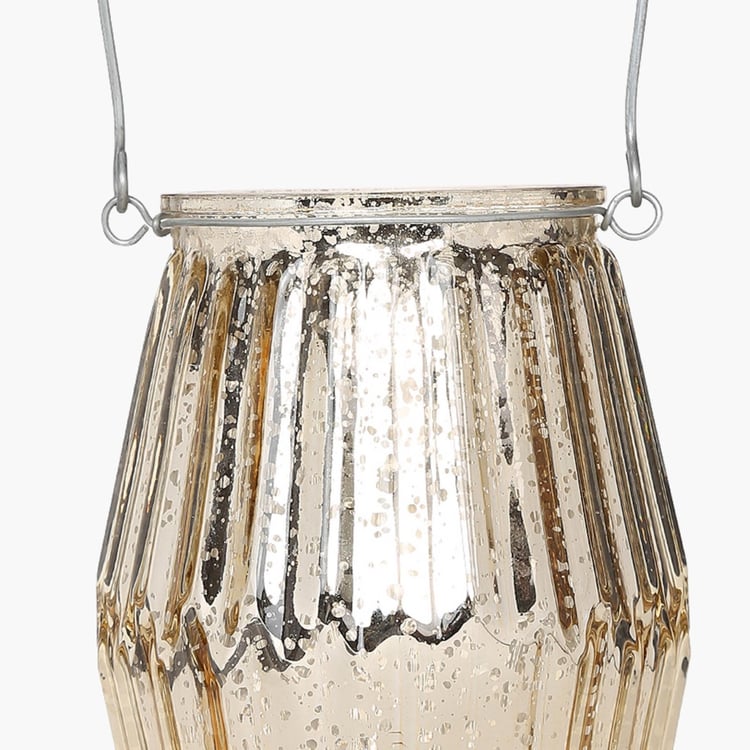 Serena-Shine Metallic Jar with String Light