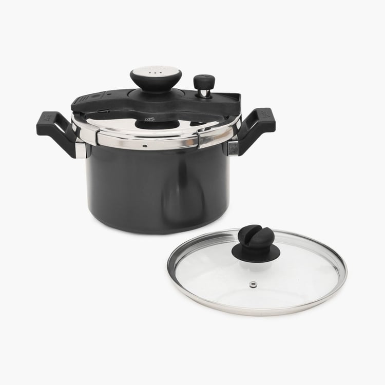 PRESTIGE Clip-On Stainless Steel Pressure Cooker With Glass Lid Accessory- 5 L