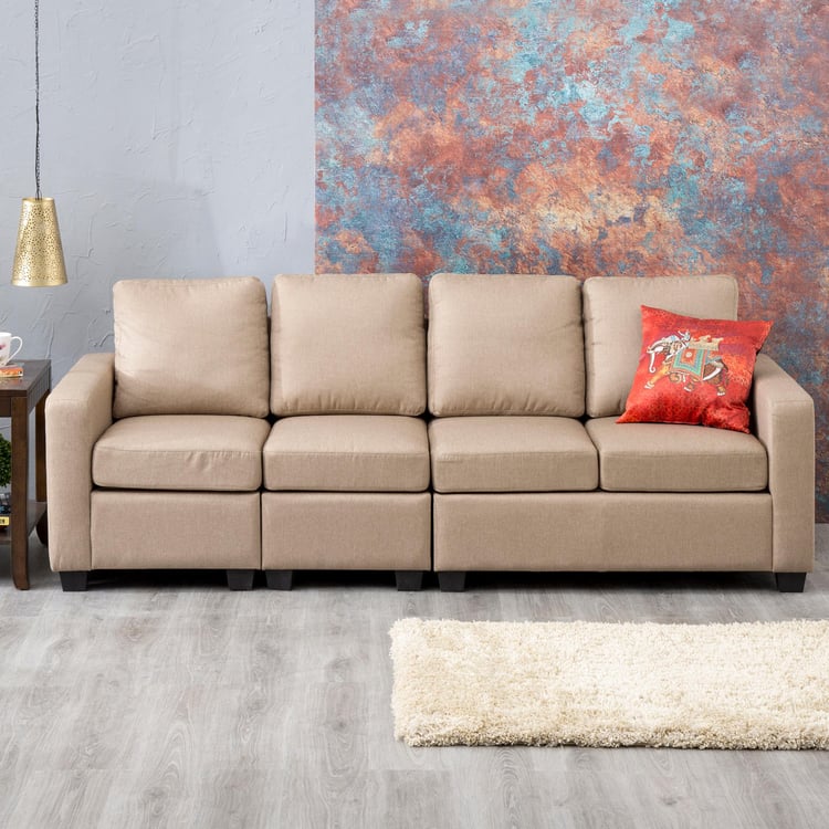 Signature Arden Fabric 1-Seater Armless Sofa - Beige