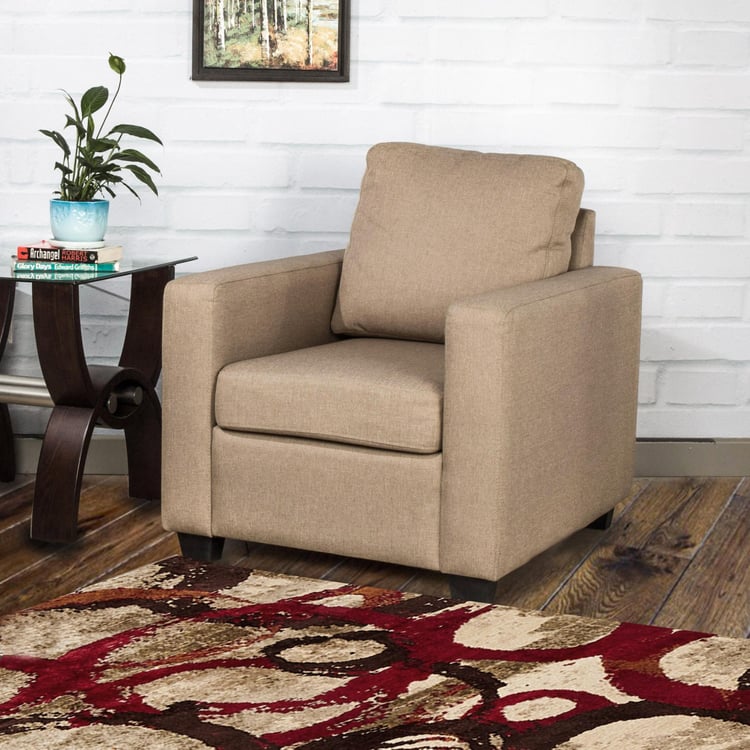 Signature Arden Fabric 1-Seater Sofa - Brown