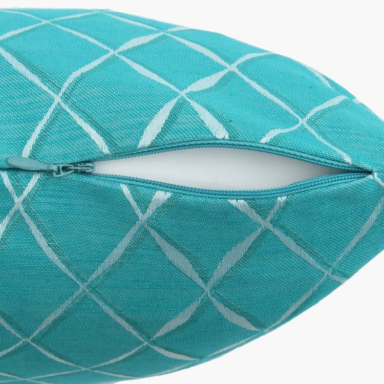 Celebration Geometric Jacquard Cushion Cover Set- 2 Pcs