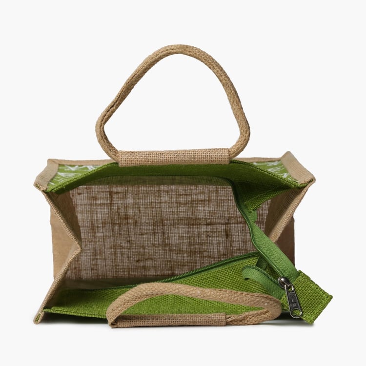 Bicycle Print Small Jute Bag