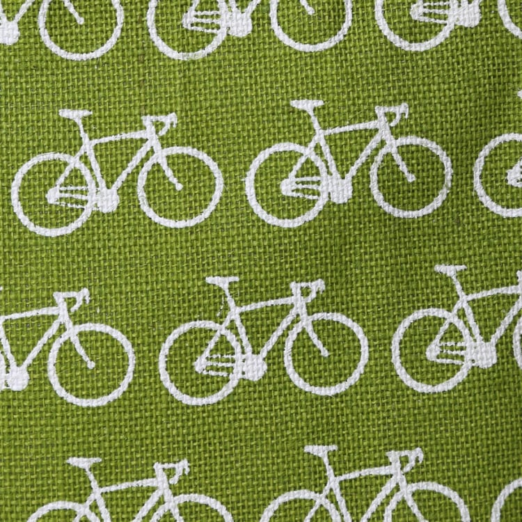 Bicycle Print Small Jute Bag