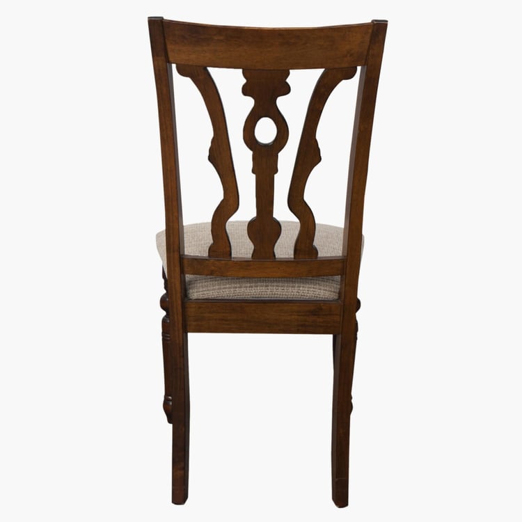 Tagetes Antique Set of 2 Rubberwood Dining Chairs - Brown