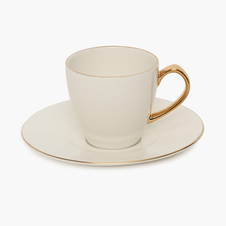 Marshmallow Ceramic Cup and Saucer - 200ml