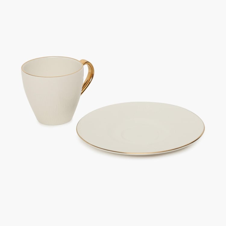 Marshmallow Ceramic Cup and Saucer - 200ml