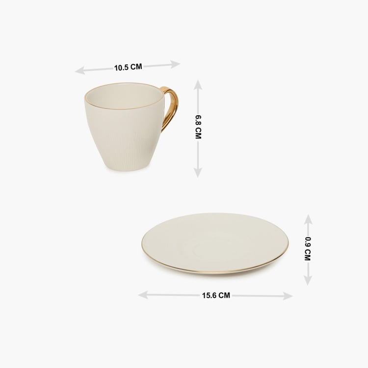 Marshmallow Ceramic Cup and Saucer - 200ml