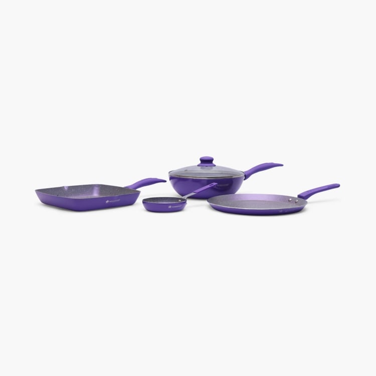 WONDERCHEF Celebration Cookware Set with Lid - Purple