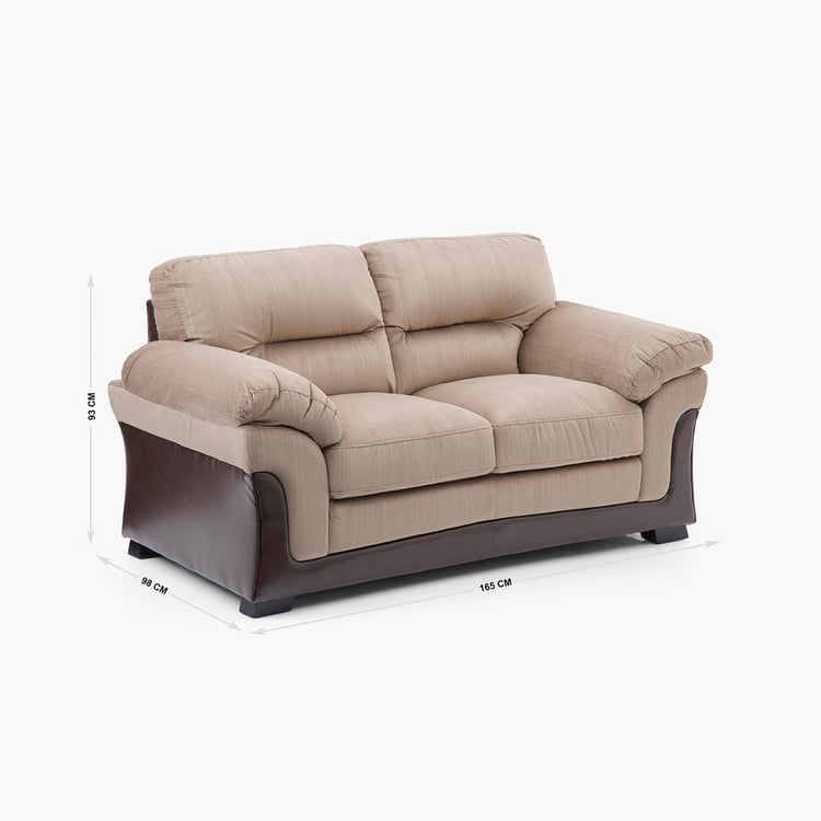 Vertigo Fabric 2-Seater Sofa - Beige