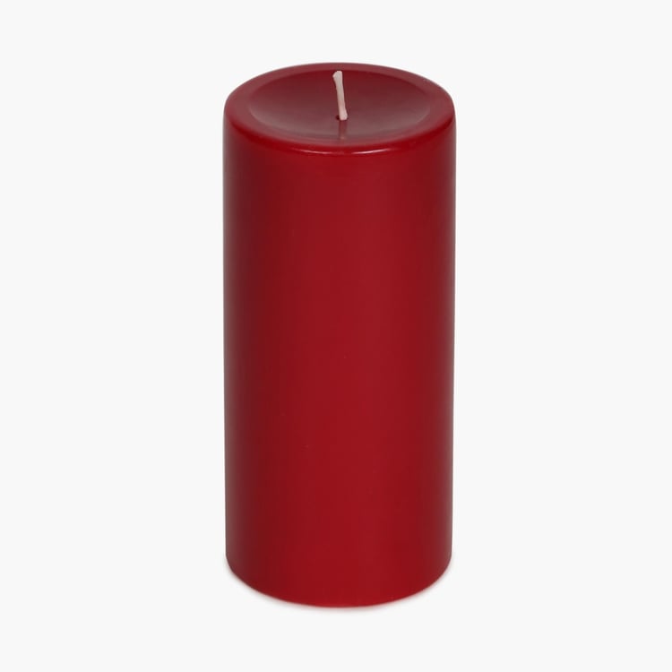 Colour Connect Pillar Candle 6 Inches-Raspberry