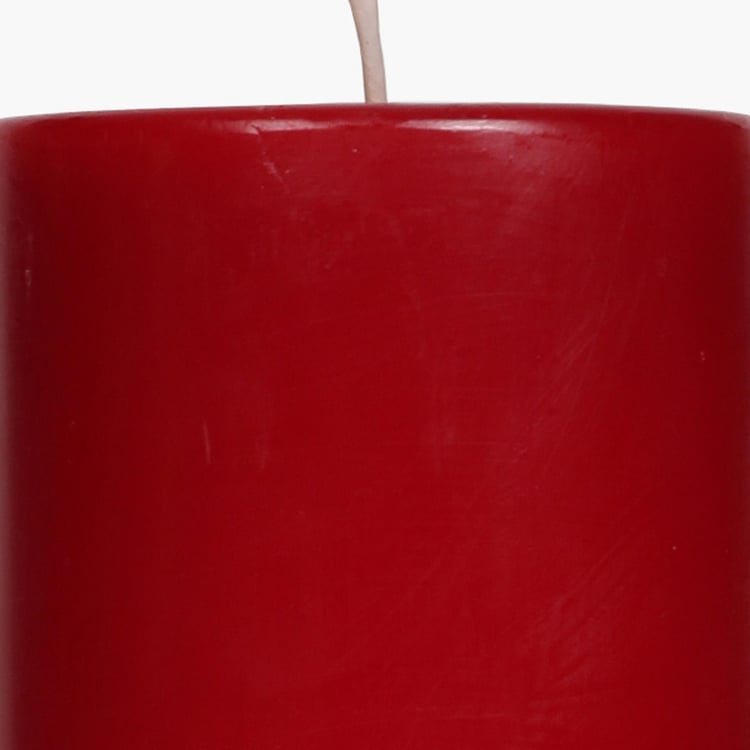 Colour Connect Pillar Candle 6 Inches-Raspberry