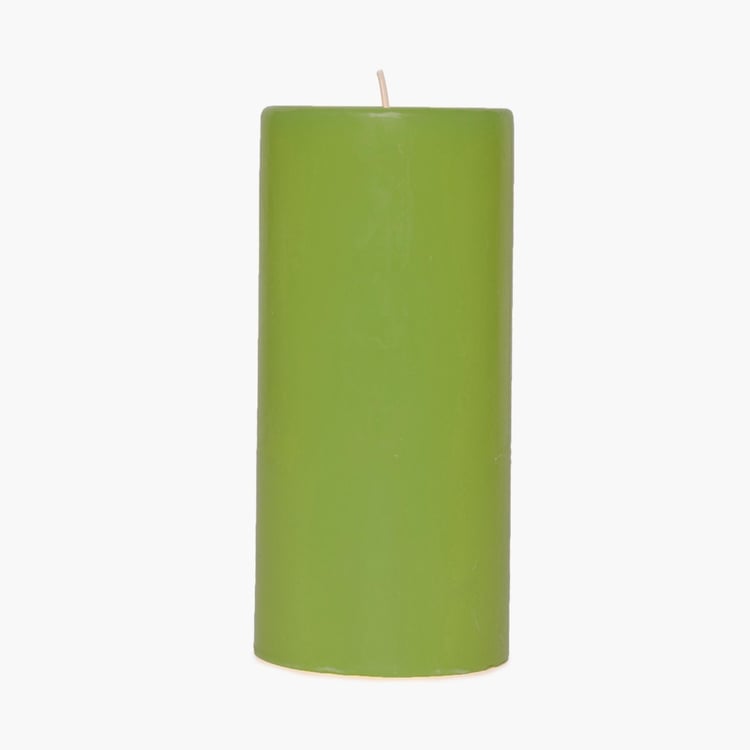 Colour Connect Pillar Candle 6 Inches-Green Apple