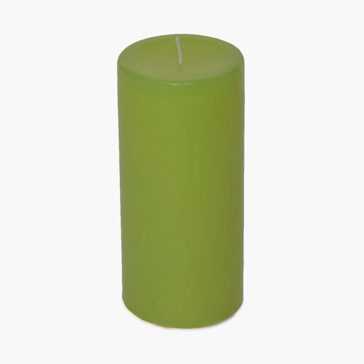 Colour Connect Pillar Candle 6 Inches-Green Apple