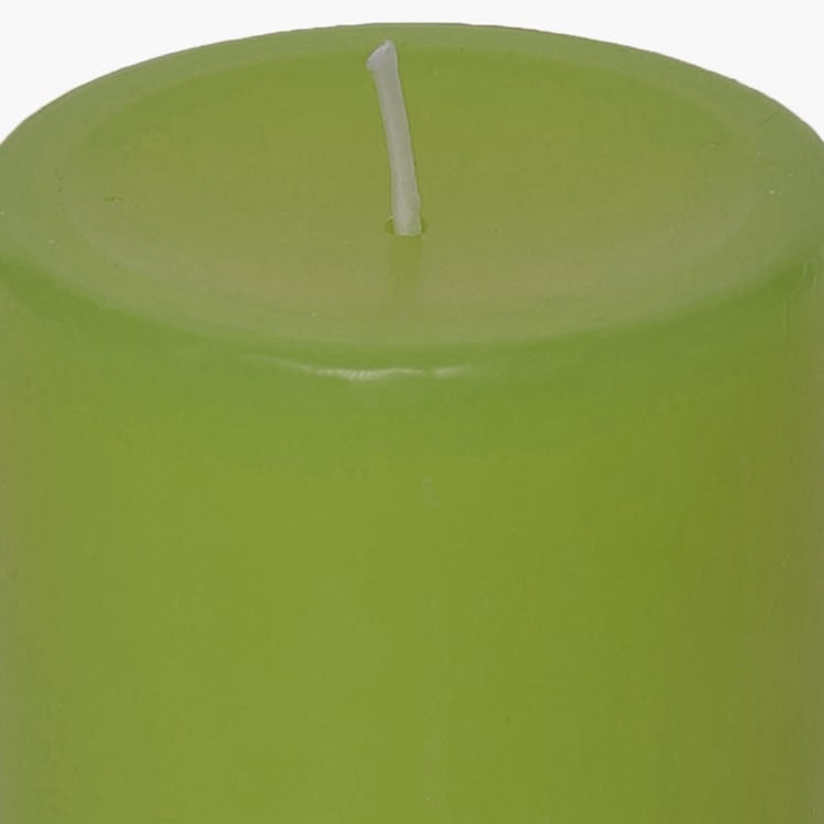 Colour Connect Pillar Candle 6 Inches-Green Apple