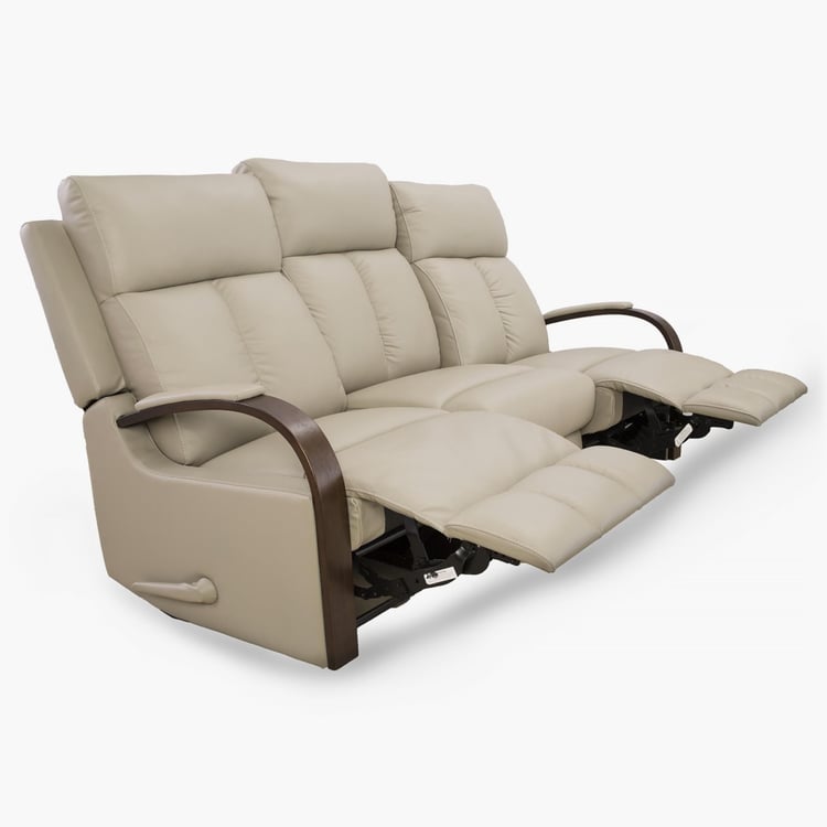 Buy Watson Three Seater Recliner Chair Beige from Home Centre at just ...