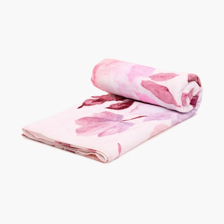 SPACES Floral Printed Fluoresse Bath Towel