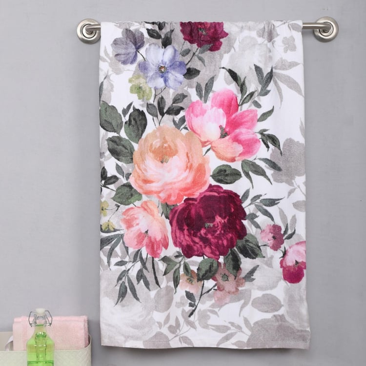 SPACES Floral Printed Fluoresse Bath Towel