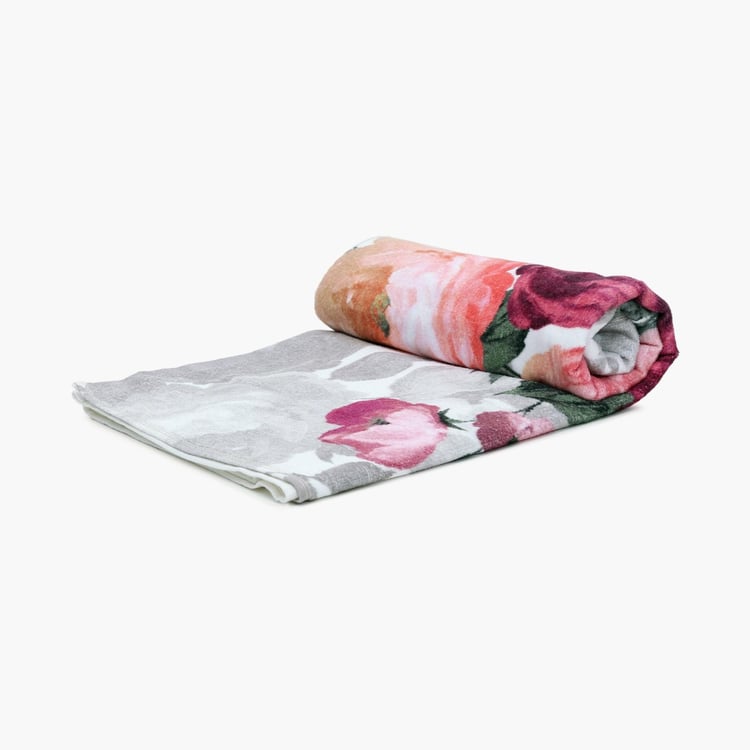 SPACES Floral Printed Fluoresse Bath Towel