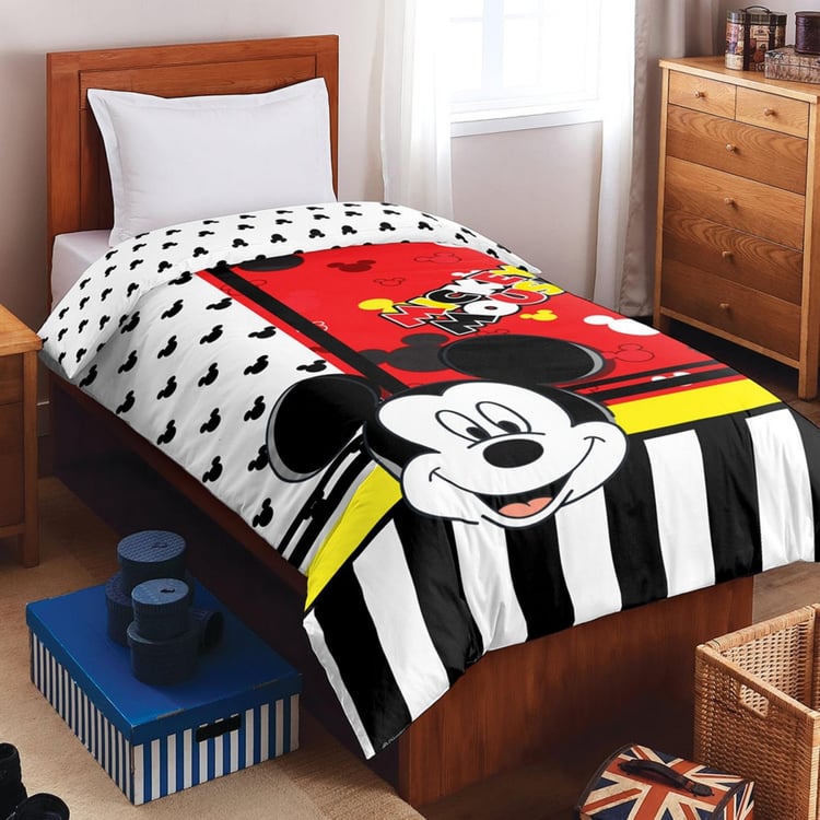 SPACES Mickey Mouse Print Single Bed Quilt Blanket