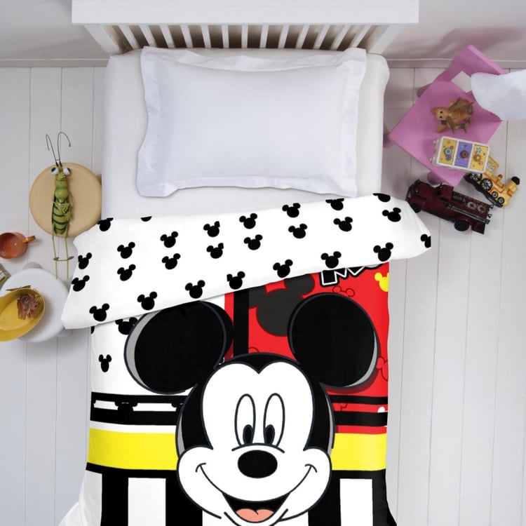 SPACES Mickey Mouse Print Single Bed Quilt Blanket