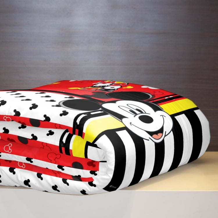 SPACES Mickey Mouse Print Single Bed Quilt Blanket