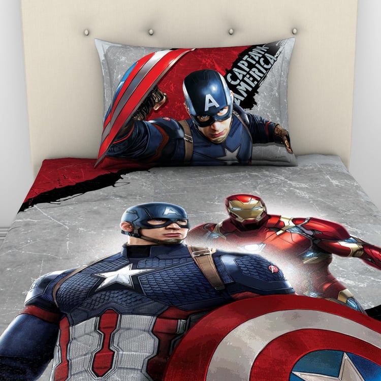SPACES Kids Captain America Print 2-Piece Bedsheet Set - 152 x 224 cm