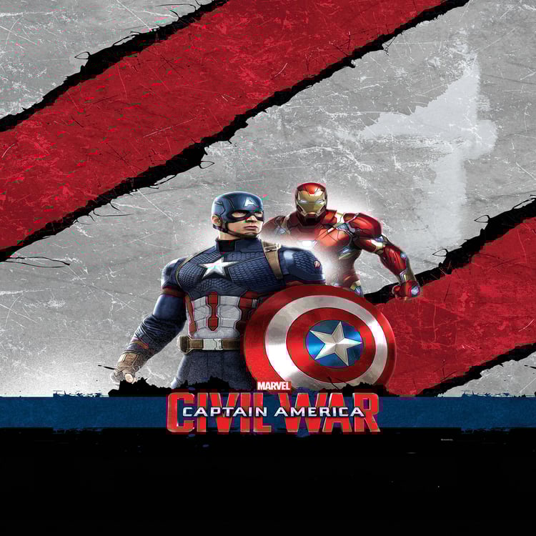 SPACES Kids Captain America Print 2-Piece Bedsheet Set - 152 x 224 cm