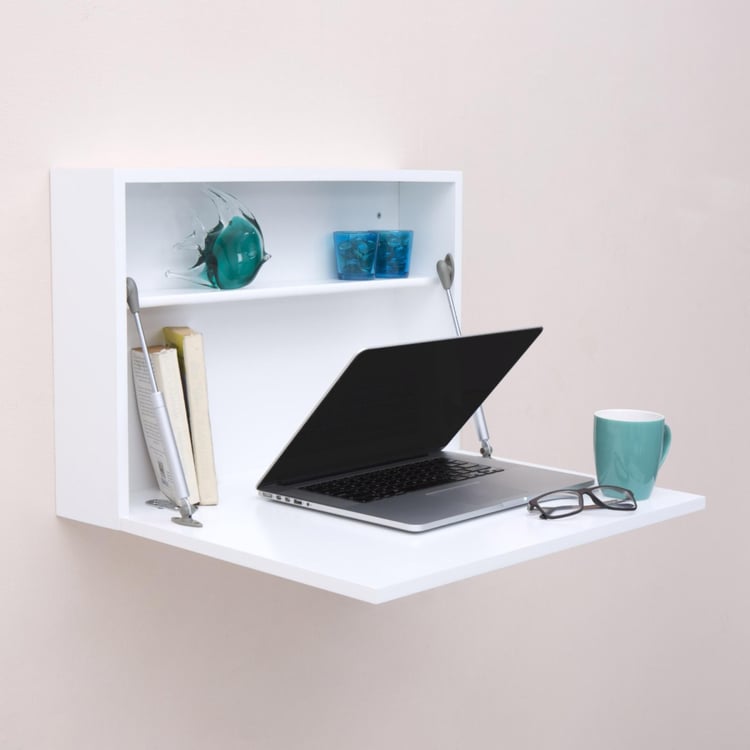 Ashton Folding Wall Mounted Laptop Desk - White
