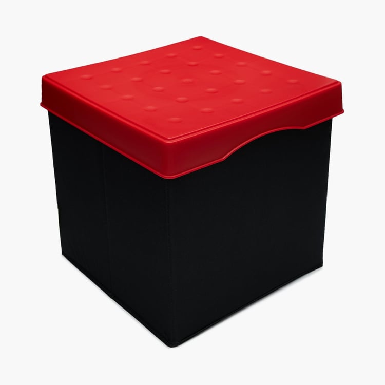 Sanderson Solid Square Sit-And-Store Collapsible Ottoman- Set Of 2 Pcs.