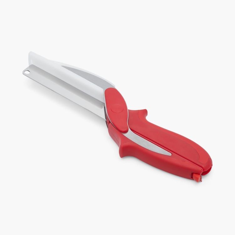 Elite-Magnus Solid Openers and Scissors Stainless Steel -  Salad Scissor - 25 cm x 3 cm - Red